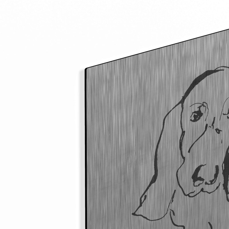 «Line Dog Basset Hound» par Chris Paschke, H 24 po x l 24 po