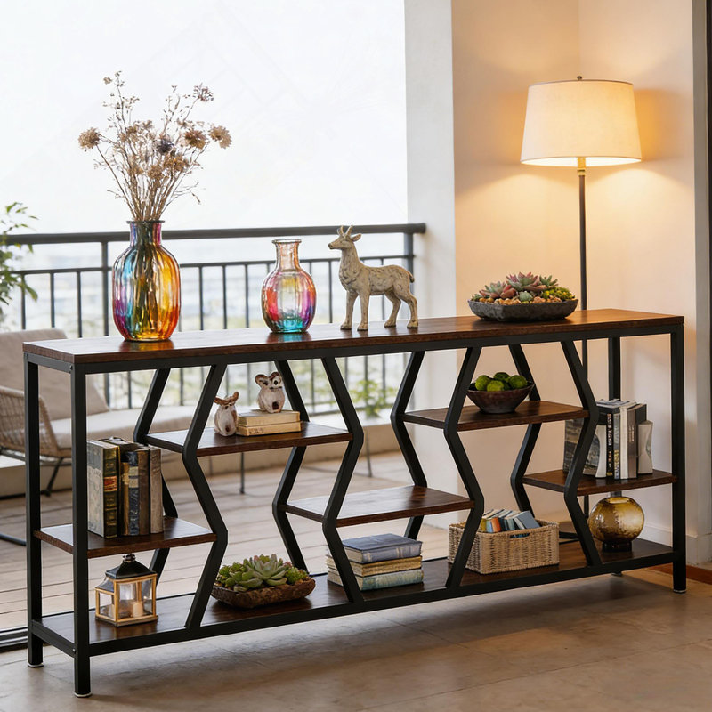 Table de canapé polyvalente et durable avec rangement généreux, idéale pour les décors modernes et traditionnels