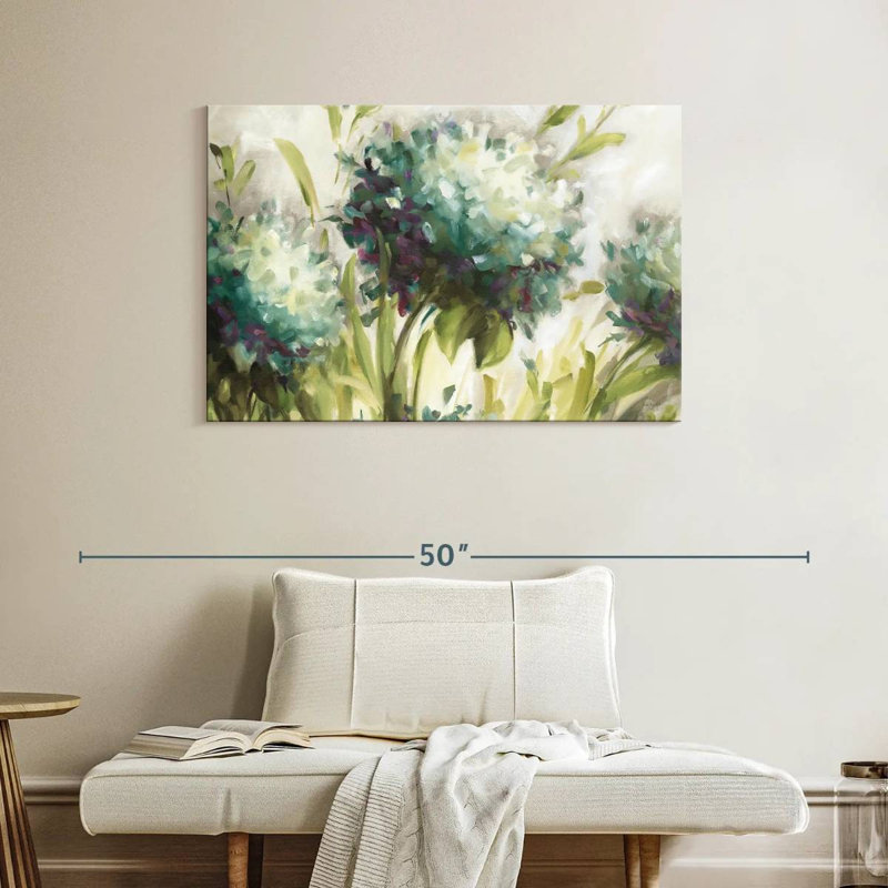 Harnek Hydrangea Field I, H 26 po x l 39 po