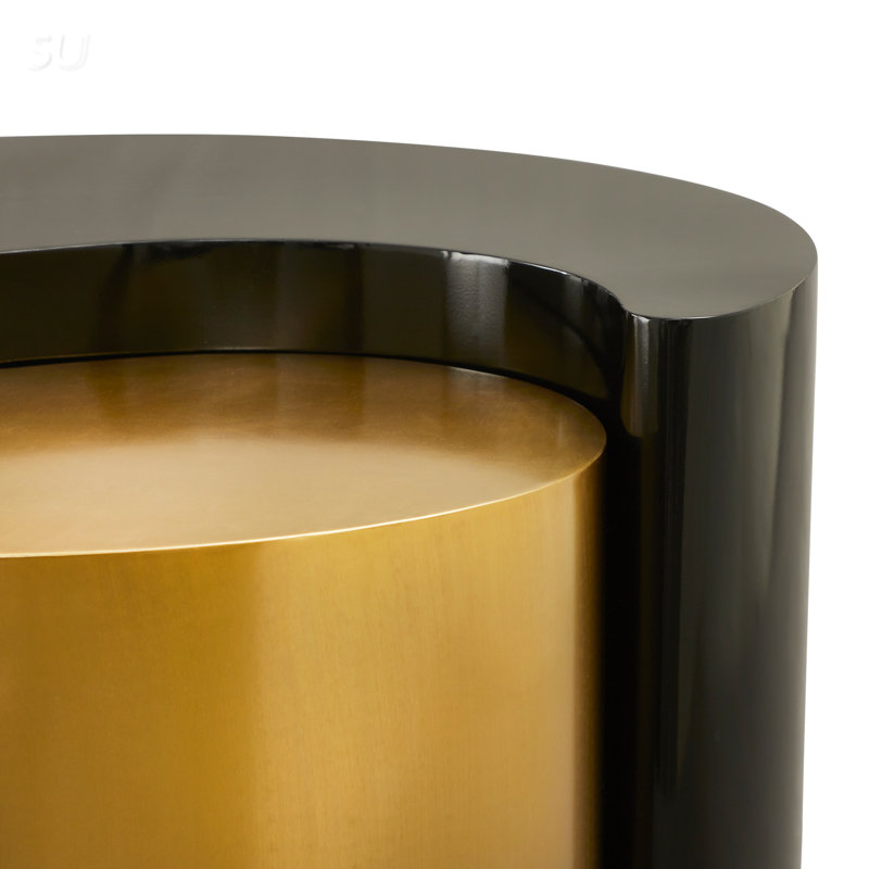 Table basse de style moderne et contemporain avec cadre en tôle de fer robuste et options de finition polyvalentes