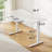 Glass Standing Desk with Writable Surface and Built-In Storage Drawers, Adjustable Height-110809674-110523598