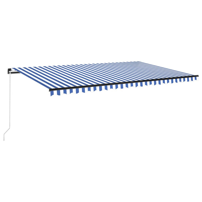 VidaXL 196.9'' W x 0'' D Polyester Blue Cover Retractable Patio Awning