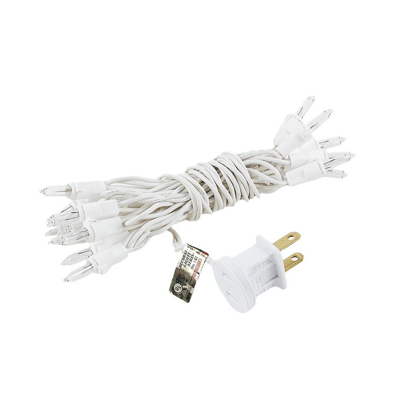 Mini-chaîne 20 ampoules pour l’extérieur 8,5' Pitman, Transparent, blanc