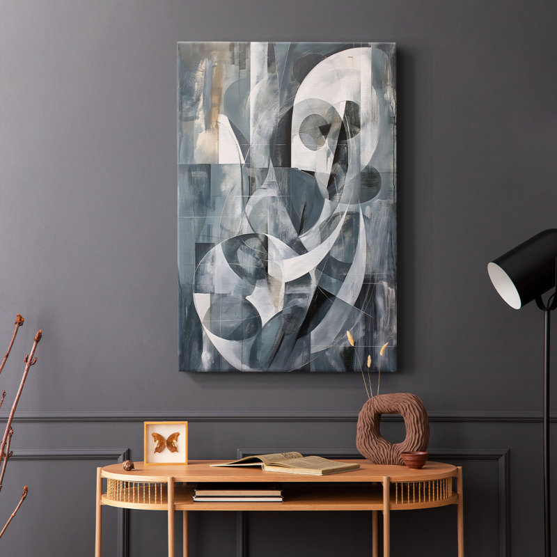 Série ABSTRACT CDL XXXIV - Toile tendue avec châssis Premium - Prêt à être accroché, H 18 po x l 12 po