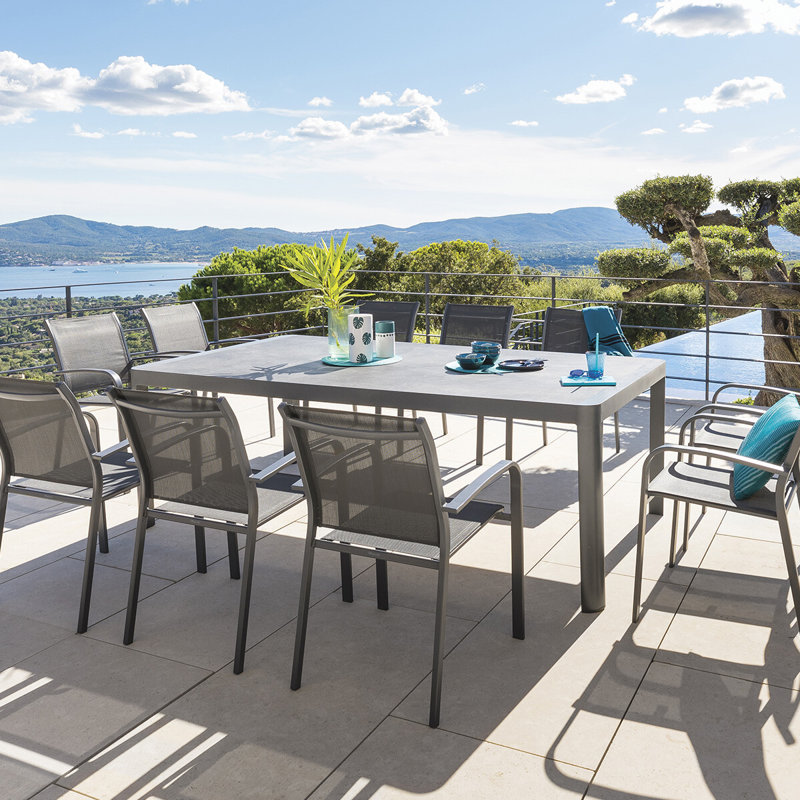 Ellissa Rectangular Outdoor Dining Table - 125 cm W 120 cm D
