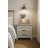 Preciado 2 Drawer Wood Nightstand with Pull-Out Tray – Elm Veneer Bedside Table, Coffee/Carmel/Whitewashed