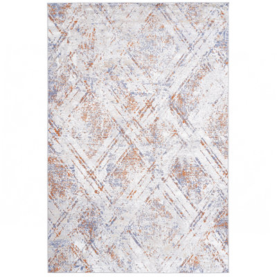 6X9 Beige /Geometric Non-Shedding Living Room Bedroom Dining Home Office Stylish And Stain Resistant Area Rug