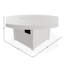 54" Round Marine Grade Polymer Fire Table with Propane Shelf-337215266