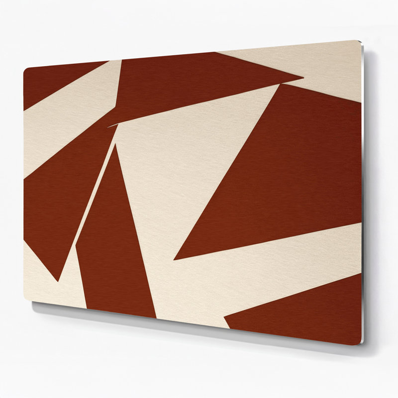 Minimalisme 57, art mural en métal brun, H 11 po x l 14 po