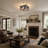Lorang 4-light Metal Wood Frame Caged Unique Flush Mount Ceiling Light Fixture-185565469-185565468