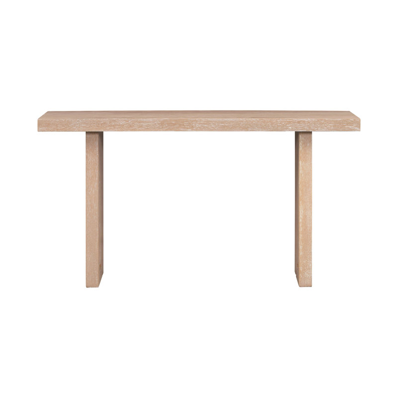 Console Table With Distinctive Side Shapes, Natural