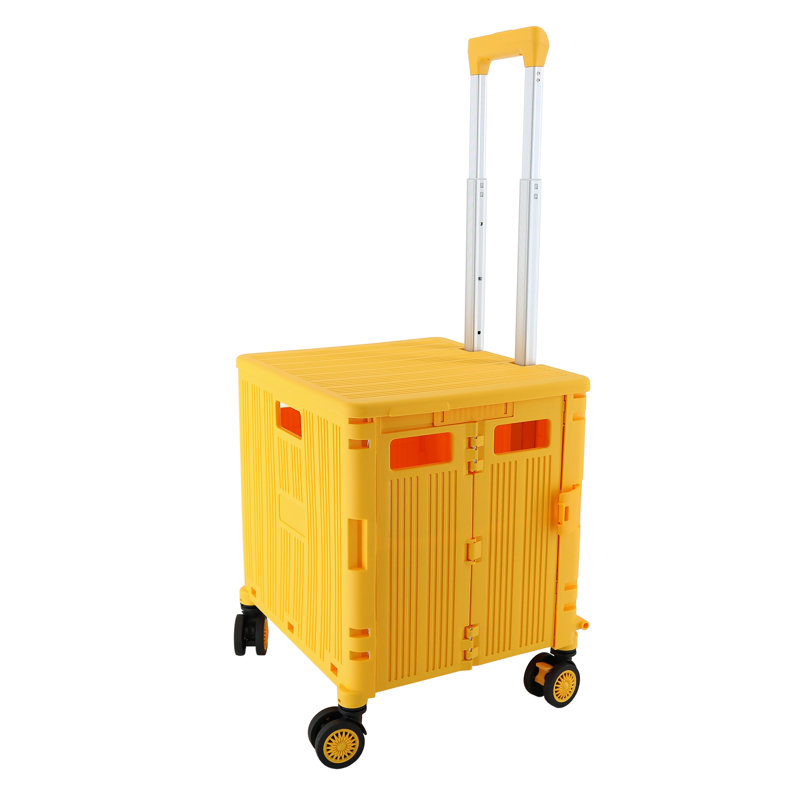 15.75'' H x 13.77'' W Utility Cart with Wheels, Yellow