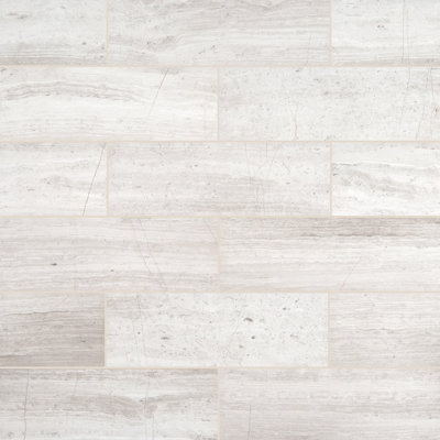 Carrelage de plancher et de mur en marbre poli 4 po x 12 po Tivoli Sand