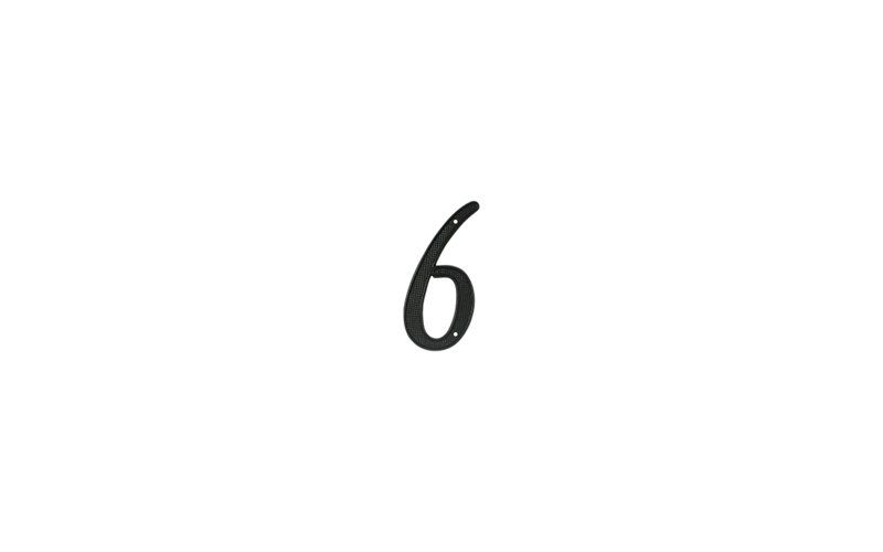 Deltana RNZ4-6 4" Numbers Zinc Die-Cast, Black