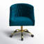 Chaise de travail en velours Doreen-1216894277