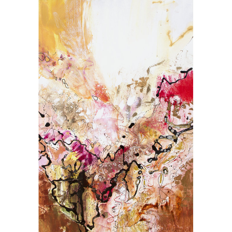 Vertical Reds III by Jennifer Gardner - Painting on Canvas, 122 cm H x 81 cm W, Wrapped Canvas