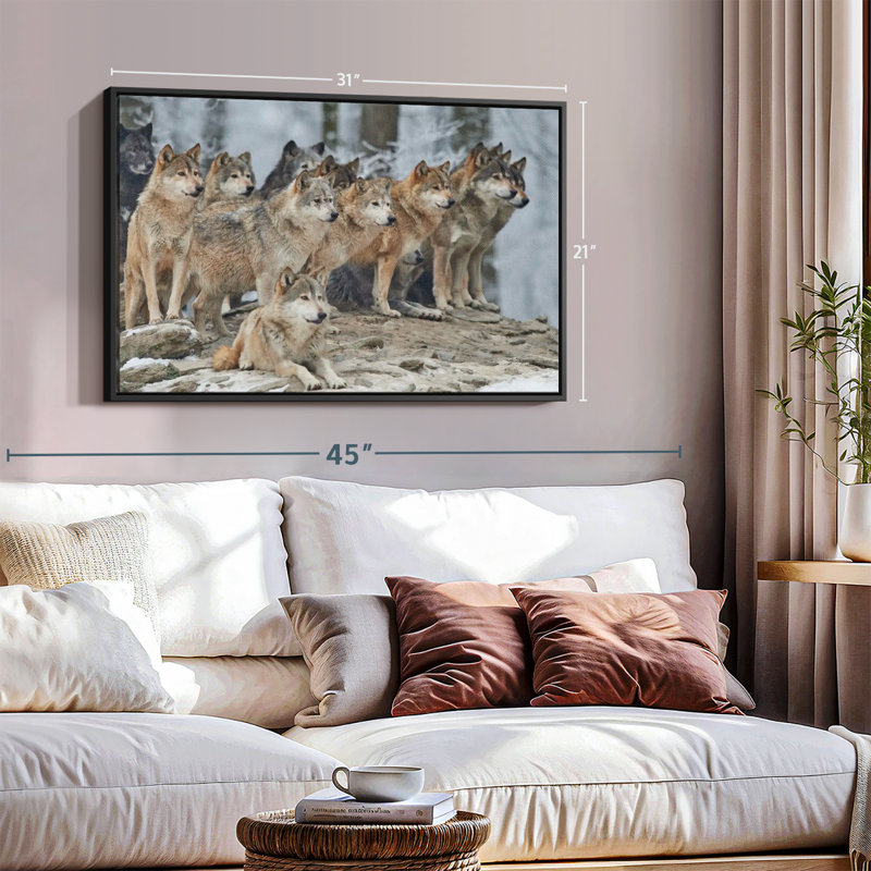 " Wild Wolf Pack ", 31" H x 21" W