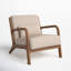 66cm Modern Solid Wood Frame Upholstered Accent Chair , Modern Armchair with Lumbar Support Pillow-170864889