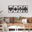 Accessoire mural élégant en métal, finition noire, 43,3 po x 15,7 po | 100% métal durable, épaisseur: 0,05 pouce | Parfait pour la décoration intérieure, l'esthétique moderne et l'art mural unique
