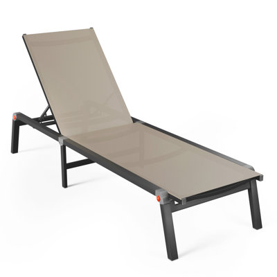 Aluminum Folding Outdoor Recliner Set, Adjustable Beach Lounge Chairs, Lightweight Portable Design for Patio, Camping, or Poolside Relaxation by Ebern Designs