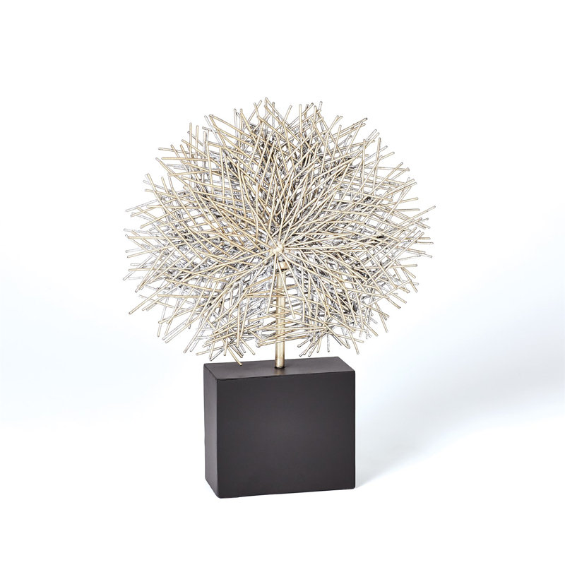 Tumble Weed Sculpture, 16.75" H x 13.25" W x 3" D, Gold