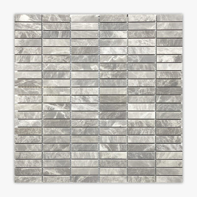 Norde Grigio 1 in. x 4 in. Marble Tile