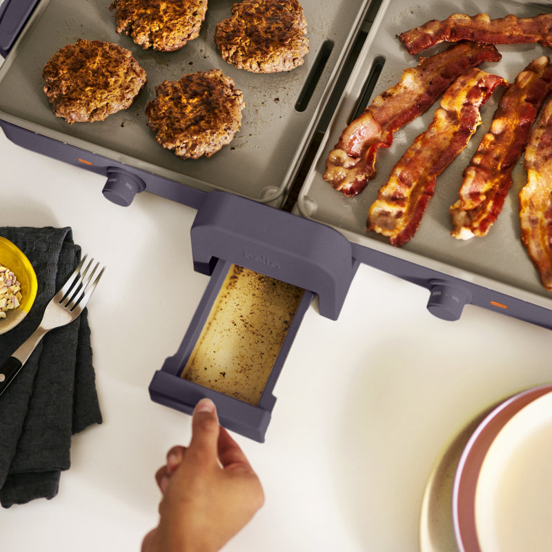 Bella Fold & Store Dual Temp Griddle, Plum