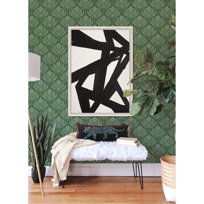 Floral Wallpaper, Green