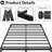 Low ProfileBed Frame With Rounded Corner Legs Heavy Duty Metal Size PlatformBed Frame No Box Spring Needed, Easy Assembly, Noise Free, .-1036937659