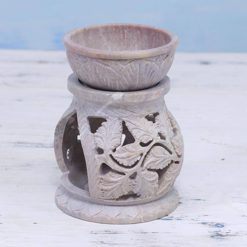 3.4'' H Stone Tabletop Tealight Holder