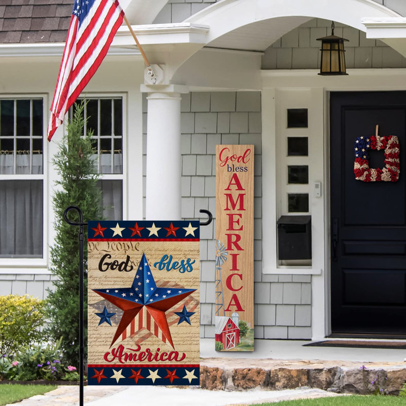 Drapeau de jardin en polyester 12 x 18 po Giess
