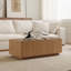 Table basse en bois avec plateau en verre et tiroirs de rangement-20289264