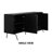 NTC Veil Sideboard Drawers Buffet Cabinet with Groove Design and Metal Legs, Storage Cabinet for Living Room, Dining Room, and Entryway, Effortless Assembly-440008646-453386500