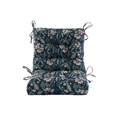 Seat/Back Outdoor Chair Cushion,Patio Chair Cushion With Tie,Tufted Replacement For Patio Furniture,20X20x4,1 Count