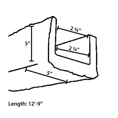 Faux Wood Beam U Shaped Ceiling Beam
