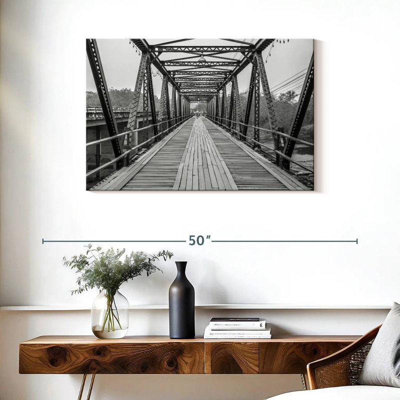 Lilie, pont commémoratif de paiement, BW, H 24 po x l 36 po