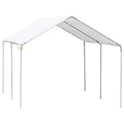 Galvanized Vehicle Shelter 10'X20' - Withstand Harsh Weather Car Awning With Reinforced Frame And Stable