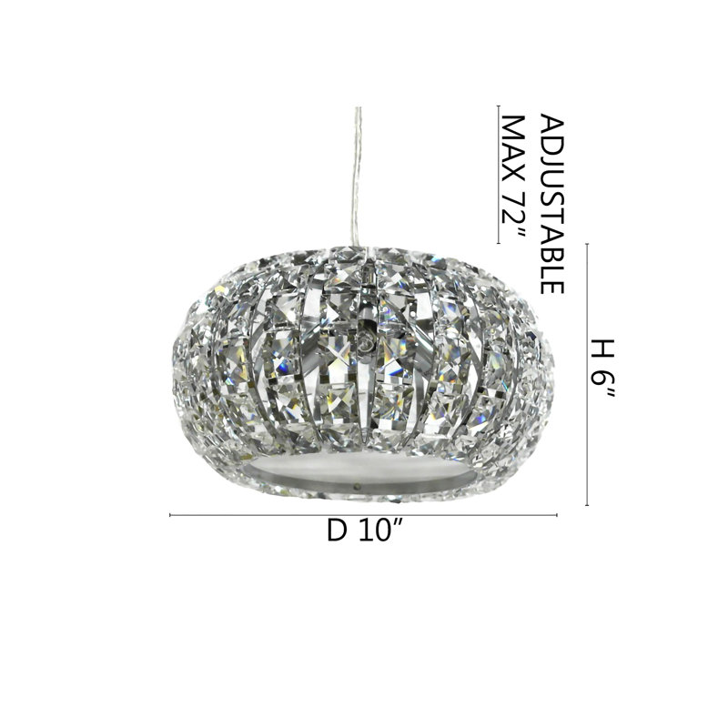 Luminaire suspendu en cristal 3 lumières Pamrapo