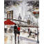 Couple in New York City - Bedroom Red Canvas for Home Decor