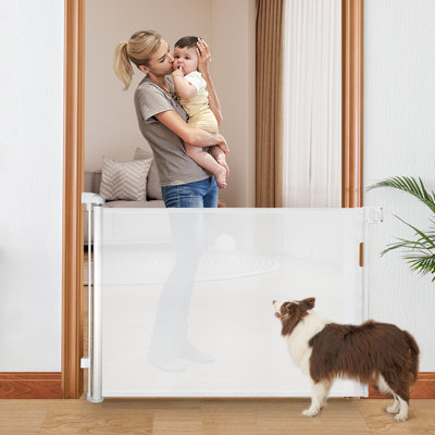 Barrière de sécurité en maille pour bébé 55 "/ 71" rétractable pour escaliers
