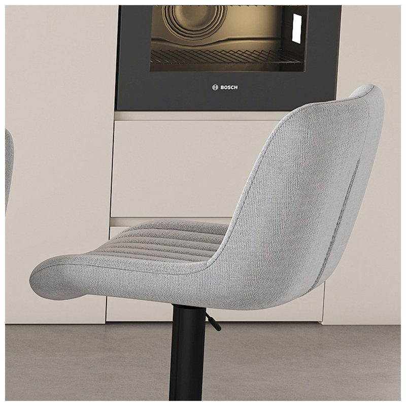 Tabourets de bar rotatifs à hauteur ajustable en tricot doux l 18,11 po x P 20,87 po x H 35,04 po Leavader, Gray
