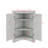 Triangular Corner Cabinet With Adjustable Shelves And Chic Doors-1413908229