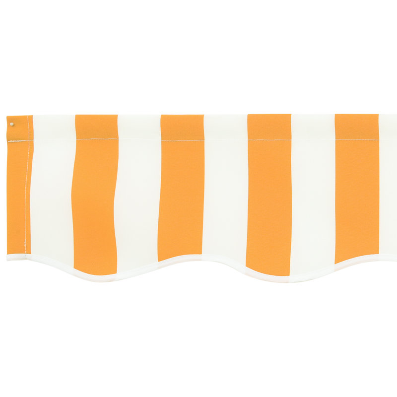 Breakwater Bay 20cm D Retractable Patio Awning, Yellow/White Striped, 230 cm W x 20 cm D