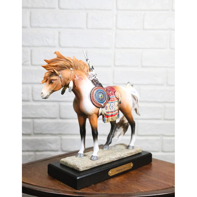 Figurine Native American Medecine Steed Horse par Laurie Prindle
