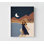 Illustration féminine, impression de l'affiche de la lune, plage, décoration de chambre à coucher bohémienne