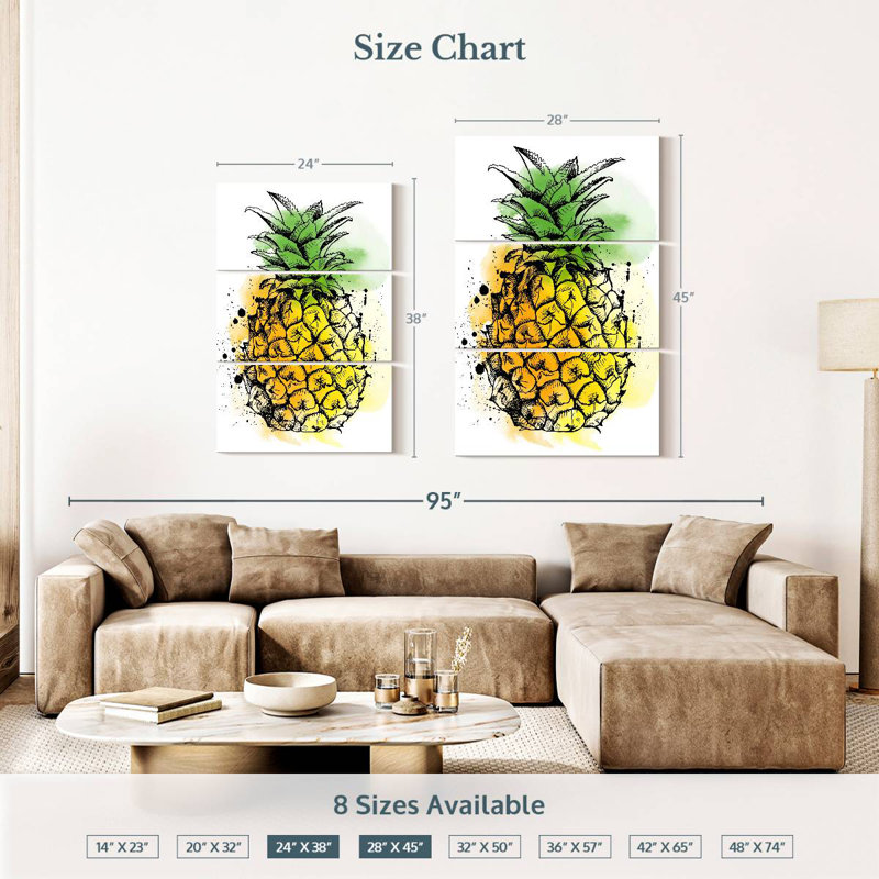Ananas tropical Yarlin, H 38 po x l 24 po