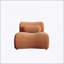 Canapé modulaire moderne en chenille avec dossier incliné à 70 ° et coussins cylindriques, revêtement pour grands espaces et bureau-1843443153