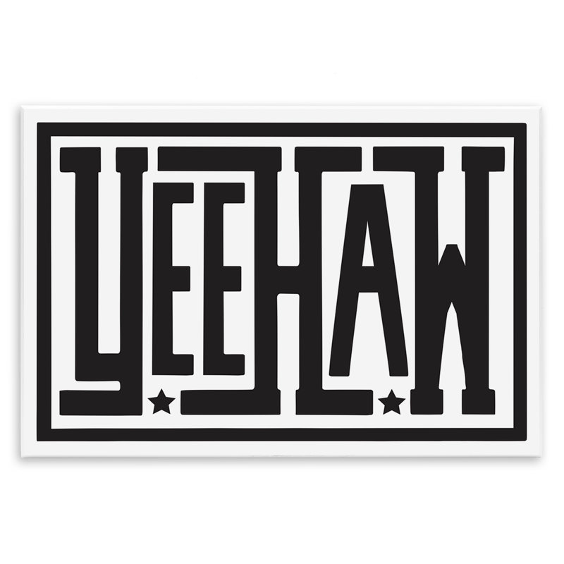 Art mural Yeehaw, H 13 po x l 19 po