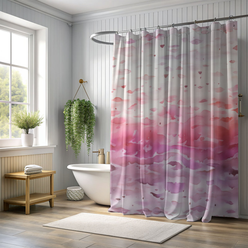 Pink Grace - Premium Shower Curtain, 74"H x 71"W
