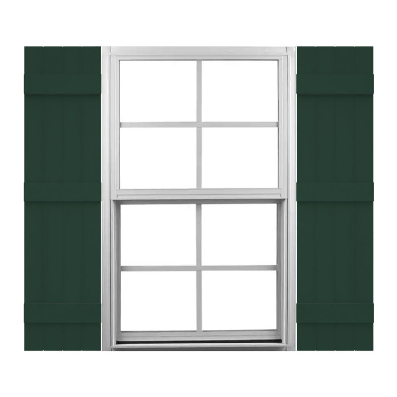 Paire de volets en vinyle Mid-America, Vert minuit, 55 po